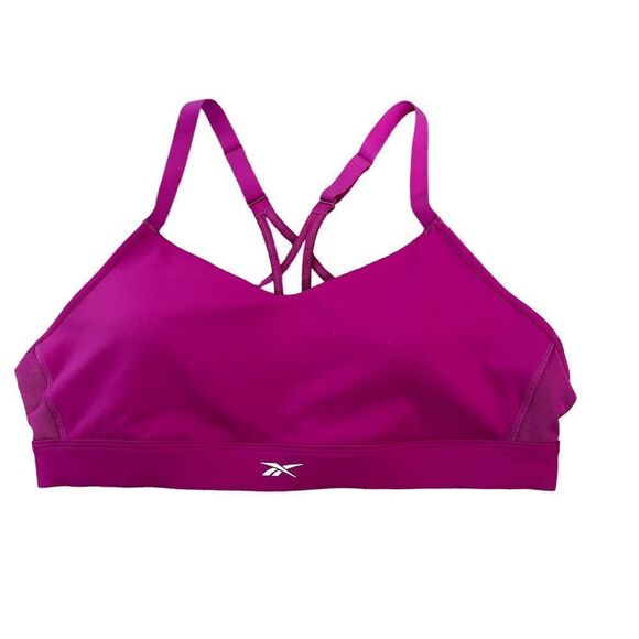 Reebok ~ Lux Strappy Sports bra in Proud Pink ~ size XLarge - Picture 1 of 7